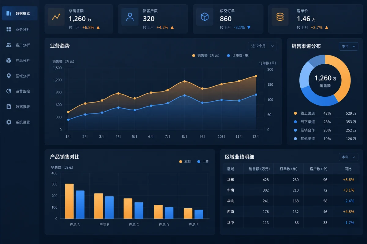 在图表之间保留业务线索 · 服务应用示意